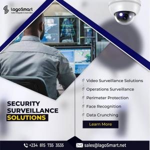 AI-powered security surveillance system by lagoSmart Networks monitoring a commercial facility in Nigeria.