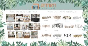 Armen Living will premier 100's of New Spring-Summer Arrivals including bar, dining, and outdoor collections.