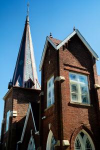 Historical slate steeple on Jefferson Davis birthplace property fully restored