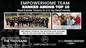 EmpowerHome Team Officially Ranked as #8 Mega Team in the U.S. for Volume and #9 for Transaction Sides. Reynolds EmpowerHome Team Hampton Roads - Virginia Beach Helps Propel National Team to Top 10 U.S. Ranking