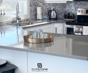 a photo of Cutstone Company's Quartz Kitchen Countertop Project