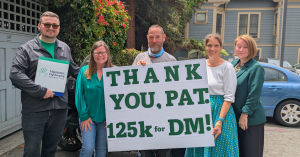 Pat and the MDF Team at their Headquarters.