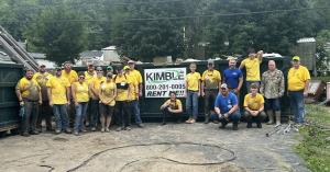 A Group of Kimble Employees Volunteered to Help Recovery Efforts on Saturday