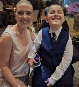 Scarlett Johansson with Wish Kid Hunter