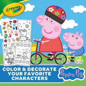 The adventures of Peppa Pig come to life with the Crayola My Peppa Pig Coloring Book.