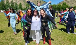 Transformation and peace champions, led by M. Teresa Lawrence, JD, DHL, (front right) President & Executive Director of The Trueness Project; Muriel Blanc, (front center) who sits on the organization's Board; and Sabrina Castellanos (front left) from Canada.