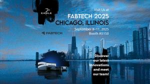 Eagle Lasers debuts Eagle Americas at Fabtech 2025 - a graphic showing stand's number and introducing to visit Eagle's stand