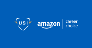 USI Logo + Amazon Career Choice Logo