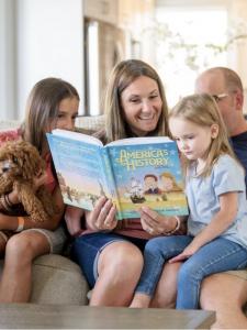Family reading together