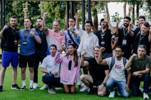 Chris Tzitzis and fellow entrepreneurs and SEO professionals celebrate after the Chiang Mai SEO Private Mastermind.