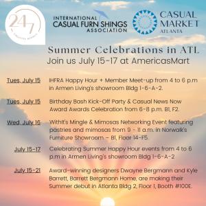 24/7 Creative Agency event schedule at AmericasMart on July 15-21, 2025.