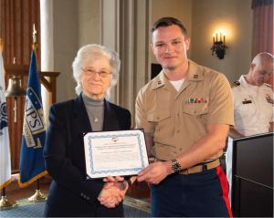 U.S. Marine Corps Capt. Ryan Helm graduated from Naval Postgraduate School's operations research program in June 2023, created the ARES app.