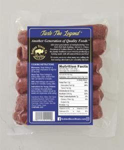 All Natural Bison Hot Dog - Back