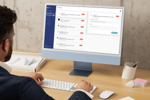 An in-screen image of Clientshare's new Feedback Management feature