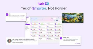 Twin AI teacher dashboard showcasing AI-powered tools