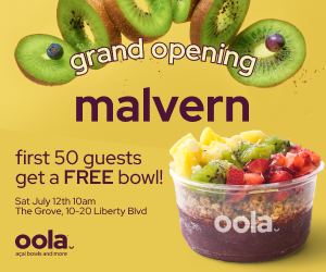 Oola Bowls Malvern, PA Grand Opening July 12th. First 50 guests get a FREE bowl!