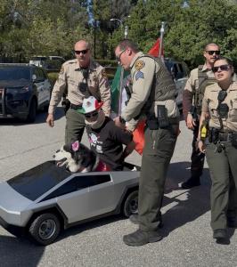 Swaggy Wolfdog and DJ swagrman during the April 2025 arrest that led to a lawsuit against Ventura County