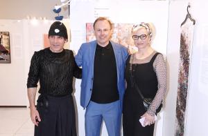 Hadi MohammadKhani, Heinz Playner, Romaine Kuonen at the Biennale in Cannes
