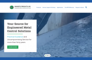 Magnetic Products Inc. (MPI) Newly Launched Website Homepage