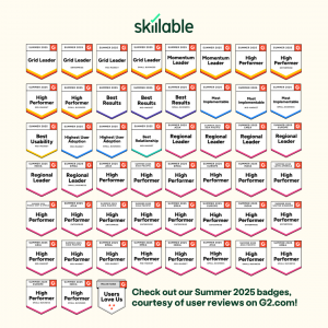 All badges awarded to Skillable in the G2 Summer report