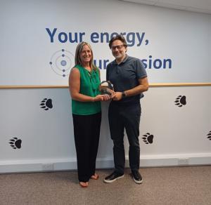 Carolin and Neil Fright, co-founders of Carbon Numbers with their Honeywell Growth Award