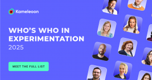 Who's Who in Experimentation by Kameleoon with various headshots