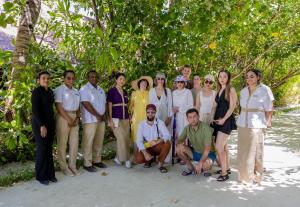 Guests at the explore our resort tour at Cinnamon Velifushi Maldives