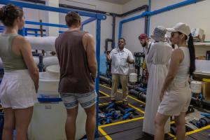 Guests at RO plant at Cinnamon Velifushi Maldives