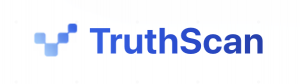 Truth Scan Logo, a blue logo in helvetica typface?
