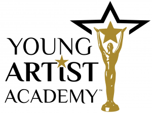 Young Artist Academy logo black and gold on white background