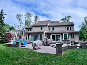 Back side of the Moorestown home