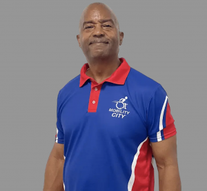Photo of owner of Mobility City of Palm Beach:Tyrone Barber who left corporate life to provide mobility equipment solutions to his community