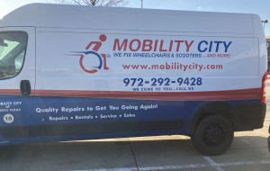 Photo of van used by Expert technicians make house calls for repair services in vans equipped as a workshop on wheels.
