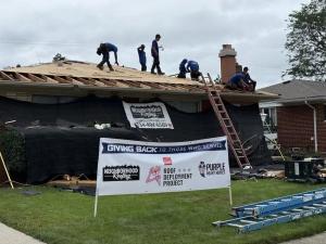 house getting a new roof
