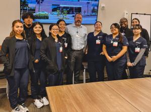 high school students training for medical careers