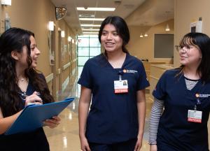 high school students training for medical careers
