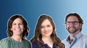 From left to right: Sarah Thompson (Board of Directors), Reagan Devinney (Development & Communications Manager), and Dr. Mike McConnell (Chief Scientific Officer).