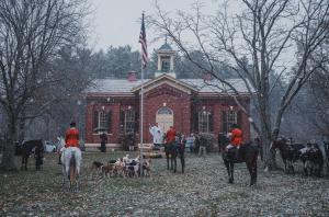 Members of Camargo Hunt gather before a ride through the Indian Hill countryside.