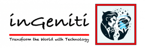 Graphic of a person examining a glowing globe, symbolizing inGeniti’s global energy innovation