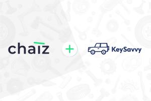 Chaiz and Keysavvy logos side by side, symbolizing their new partnership to offer affordable vehicle protection for credit builders.