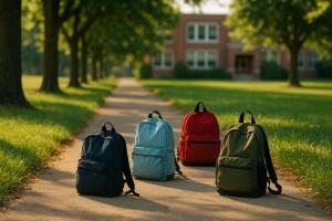 Abandoned Student Backpacks