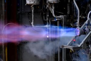 rocket engine hot fire test