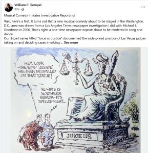 William Rempel's articles in the Los Angeles Times exposed Las Vegas justice