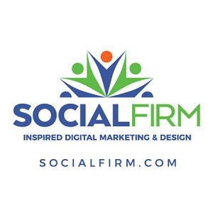 A quare logo for Social Firm, a digital marketing agency in Columbus, Ohio who specialize in web design, digital advertising, and digital marketing.