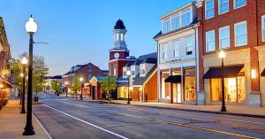 Downtown high street business corridor