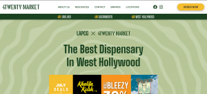 4Twenty Market Weed Dispensary West Hollywood website