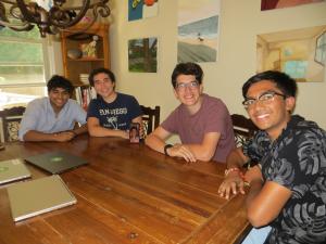 Scout's dev team: Pradhi Pakkerakari, Will Rosenthal, Wyatt Sell (on phone), Jack Greenwald, Akash Dubey