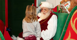 Get your picture taken with Santa and tell the jolly fellow what you’re wishing for