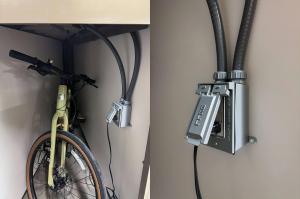 Today’s modern ProPark locker with GFI outlet for e-bike charging.