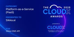 Sikka.ai's 2025 CloudX Award for Platform-as-a-Service (PaaS), recognizing and honoring the best in cloud computing and infrastructure products & technologies.